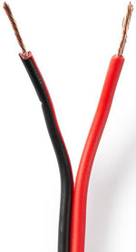 Cavo per Altoparlante 2x 0,75 mm2 100 m Avvolgibile Nero/Rosso