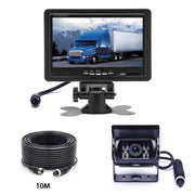 F0505 Monitor per specchietto retrovisore con telecamera di backup per auto HD da 7 pollici con 18 LED IR, con cavo da 10 m, Single Camera