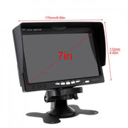 K0164 Monitor per retromarcia con quattro telecamere per visione notturna a infrarossi per auto HD da 7 pollici, K0164
