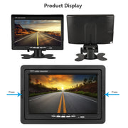 K0164 Monitor per retromarcia con quattro telecamere per visione notturna a infrarossi per auto HD da 7 pollici, K0164