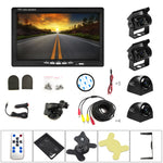 K0164 Monitor per retromarcia con quattro telecamere per visione notturna a infrarossi per auto HD da 7 pollici, K0164