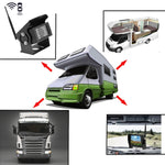 K0232 7 pollici 140 gradi grandangolare HD Car Rear View Backup Doppia fotocamera Monitor retrovisore Schermo diviso, K0232