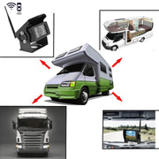 K0232 7 pollici 140 gradi grandangolare HD Car Rear View Backup Doppia fotocamera Monitor retrovisore Schermo diviso, K0232