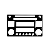 Per Nissan 350Z 2003-2009 Autoradio CD Pannello di riproduzione Adesivi decorativi, Guida a destra e a sinistra Universale, Car CD Radio Playback Panel