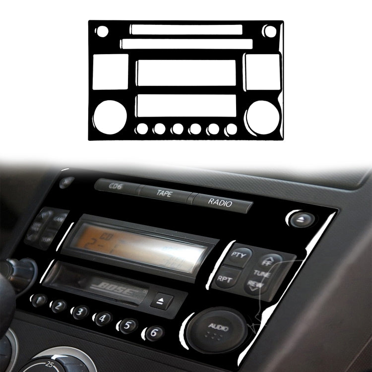 Per Nissan 350Z 2003-2009 Autoradio CD Pannello di riproduzione Adesivi decorativi, Guida a destra e a sinistra Universale, Car CD Radio Playback Panel