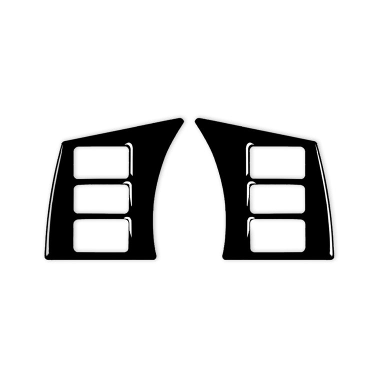 Per Nissan 350Z 2003-2009 2 pezzi pulsante volante per auto telaio tipo A adesivi decorativi, guida a destra e a sinistra universale, Car Steering Wheel Button Frame Type A