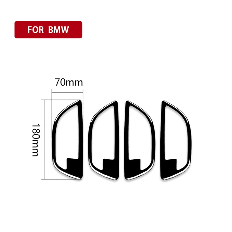 Per BMW Serie 5 F10 2011-2017 4 pezzi Adesivo decorativo per telaio maniglia portiera auto, Guida sinistra e destra universale, Door Handle Frame