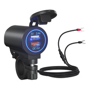 ZH-723F5 Caricatore per auto doppio USB a ricarica rapida per telefono cellulare QC3.0 per auto/moto