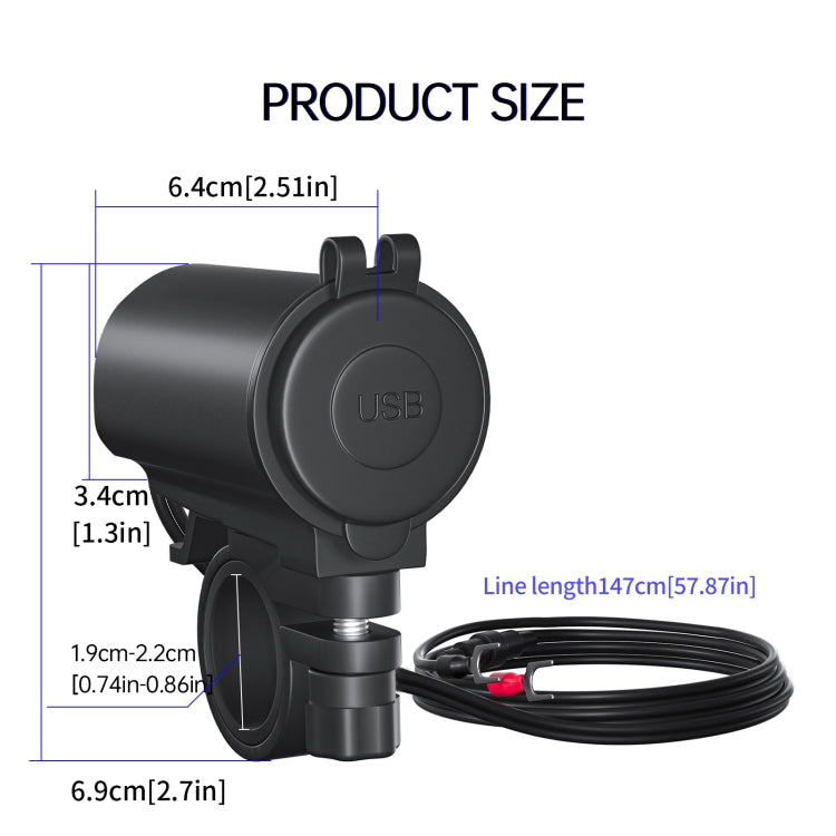 ZH-723F5 Caricatore per auto doppio USB a ricarica rapida per telefono cellulare QC3.0 per auto/moto