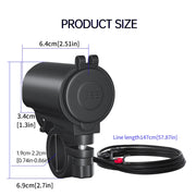 ZH-723F5 Caricatore per auto doppio USB a ricarica rapida per telefono cellulare QC3.0 per auto/moto