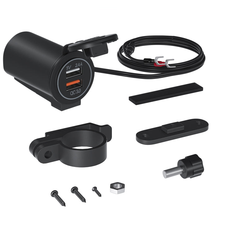 ZH-723F5 Caricatore per auto doppio USB a ricarica rapida per telefono cellulare QC3.0 per auto/moto