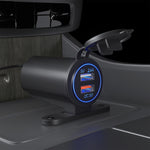 ZH-723F5 Caricatore per auto doppio USB a ricarica rapida per telefono cellulare QC3.0 per auto/moto