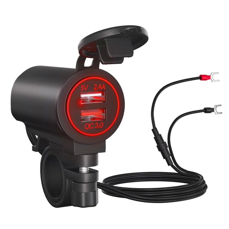 ZH-723F5 Caricatore per auto doppio USB a ricarica rapida per telefono cellulare QC3.0 per auto/moto