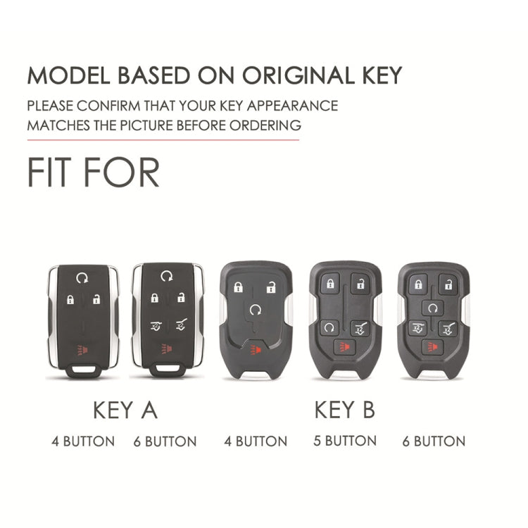 Per Chevrolet GMC / Colorad Custodia protettiva in pelle per chiavi auto a 6 pulsanti C160, 6-button