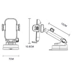 Yesido C197 15W 2 in 1 Set di supporti per auto con ricarica wireless a ventosa, C197