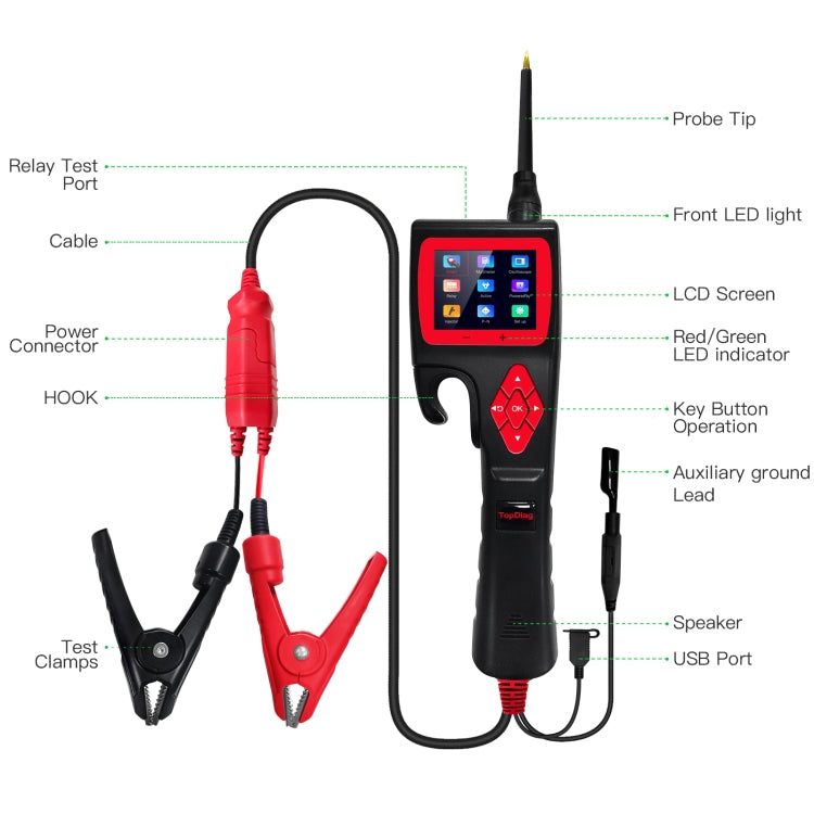 Strumento diagnostico analizzatore intelligente del circuito per auto TopDiag P200, TopDiag P200