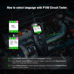Strumento diagnostico analizzatore intelligente di circuiti per auto TopDiag P100, lunghezza cavo: 2 m, TopDiag P100 2m