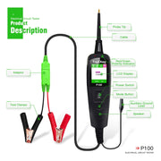 Strumento diagnostico analizzatore intelligente di circuiti per auto TopDiag P100, lunghezza cavo: 10 m, TopDiag P100 10m