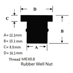 Dadi in ottone per parabrezza universale per moto 20 in 1 M6, M6