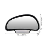 3R-091 Specchio grandangolare regolabile per punto cieco dell'auto, retrovisore sinistro, 3R-091 (Black), 3R-091