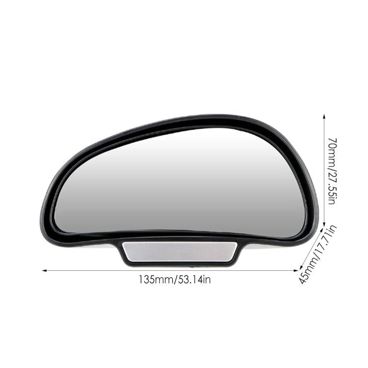 3R-091 Specchio grandangolare regolabile per punto cieco dell'auto, retrovisore sinistro, 3R-091 (Black), 3R-091