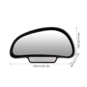 3R-091 Specchio grandangolare regolabile per punto cieco dell'auto, retrovisore sinistro, 3R-091 (Black), 3R-091