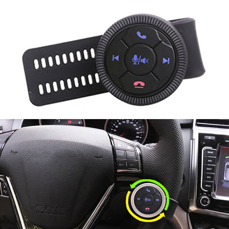 Telecomando universale per volante a forma di cinturino, telecomando multimediale per auto, pulsante wireless, Strap Shape Black, Strap Shape Silver