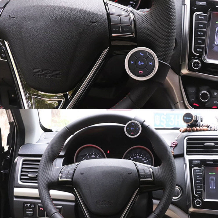 Telecomando universale per volante a forma di cinturino, telecomando multimediale per auto, pulsante wireless, Strap Shape Black, Strap Shape Silver