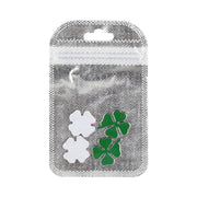 2 pezzi di quadrifoglio simbolo della fortuna distintivo etichettatura adesivo styling decorazione auto, dimensioni: 2x2x0,2 cm, Size: 2x2x0.2cm