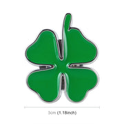 Quadrifoglio simbolo fortuna distintivo etichettatura adesivo styling decorazione auto, dimensioni: 4x3x0,3 cm, Size: 4x3x0.3cm