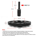 Per Mercedes-Benz Distanziale ruota centrale flangia mozzo ruota modificata per auto da 20 mm con viti M12x1,5, 20mm