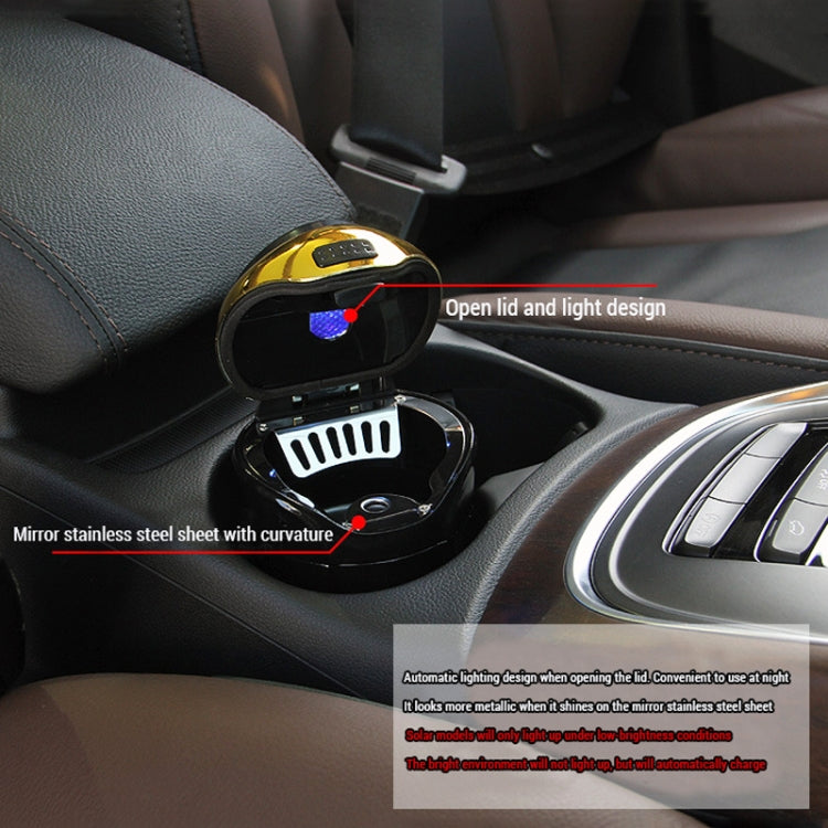 Posacenere creativo per auto N12B Energia solare con luce e copertura per auto, N12B