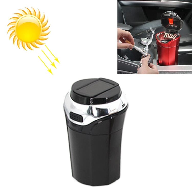 N12E Posacenere creativo per auto ad energia solare con luce e coperchio con accendisigari