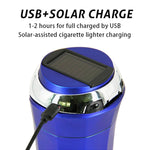 N12E Posacenere creativo per auto ad energia solare con luce e coperchio con accendisigari