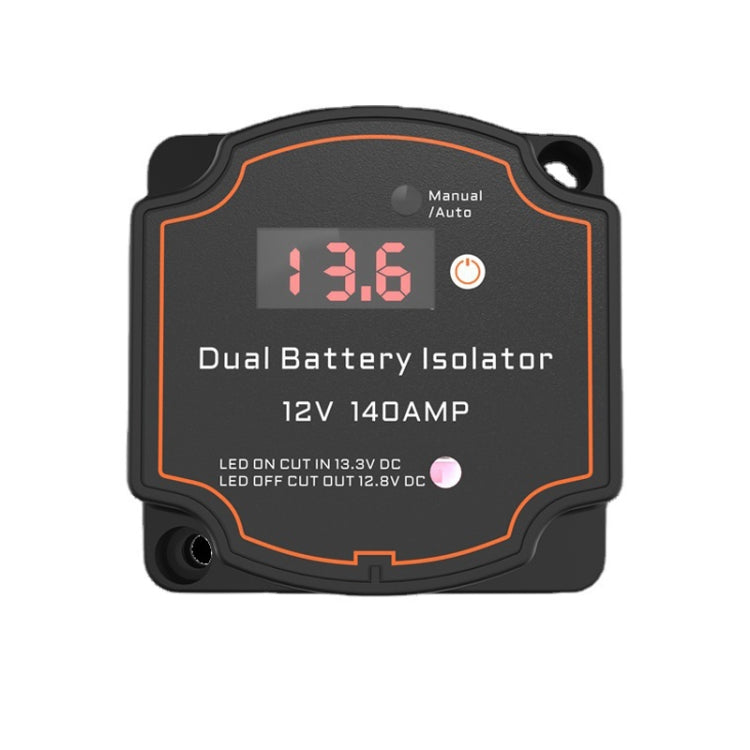 IP68 12V 140A Car Yacht RV Smart Dual Battery Isolation Controller VSR Display digitale Voltmetro, with Digital Display Voltmeter