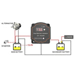 IP68 12V 140A Car Yacht RV Smart Dual Battery Isolation Controller VSR Display digitale Voltmetro, with Digital Display Voltmeter