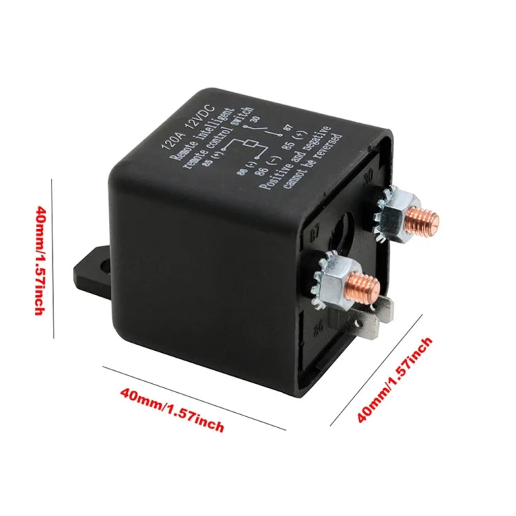 ZL180 12V 120A Relè per auto Relè isolatore batteria Reless remoto con clip batteria x 2 e telecomando x 2, 12V 120A   with Battery Clip x 2 & Remote Control x 2
