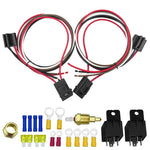 Auto 12V 40A 175-185 Gradi Termostato Doppio Elettrico Ventola di Raffreddamento Cablaggio Kit Sensore Relè, Electric Cooling Fan Wiring Relay