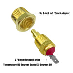 Auto 12V 40A 175-185 Gradi Termostato Doppio Elettrico Ventola di Raffreddamento Cablaggio Kit Sensore Relè, Electric Cooling Fan Wiring Relay
