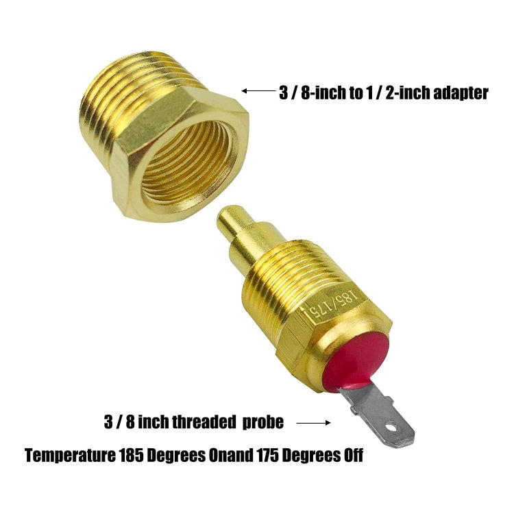 Auto 12V 40A 175-185 Gradi Termostato Doppio Elettrico Ventola di Raffreddamento Cablaggio Kit Sensore Relè, Electric Cooling Fan Wiring Relay