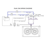 Auto 12V 40A 175-185 Gradi Termostato Doppio Elettrico Ventola di Raffreddamento Cablaggio Kit Sensore Relè, Electric Cooling Fan Wiring Relay
