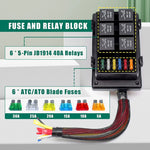24V 5 pin auto 6 slot scatola fusibili relè impermeabile con cavo, 24V 5 Pin