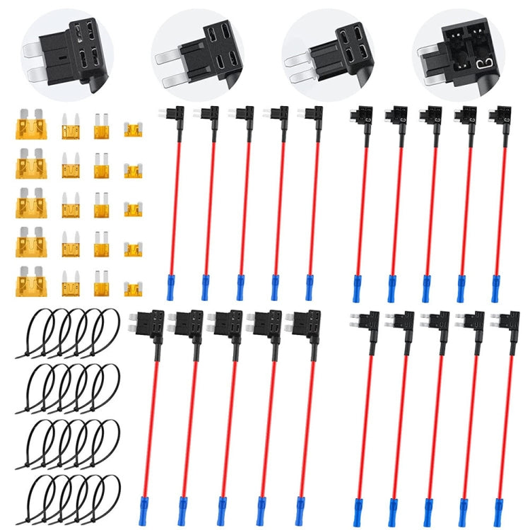 20 in 1 kit portafusibili lama per auto con cavo, 20 in 1