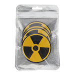 Adesivo decorativo per mozzo ruota auto 4 in 1, diametro: 5,8 cm, Black + Yellow