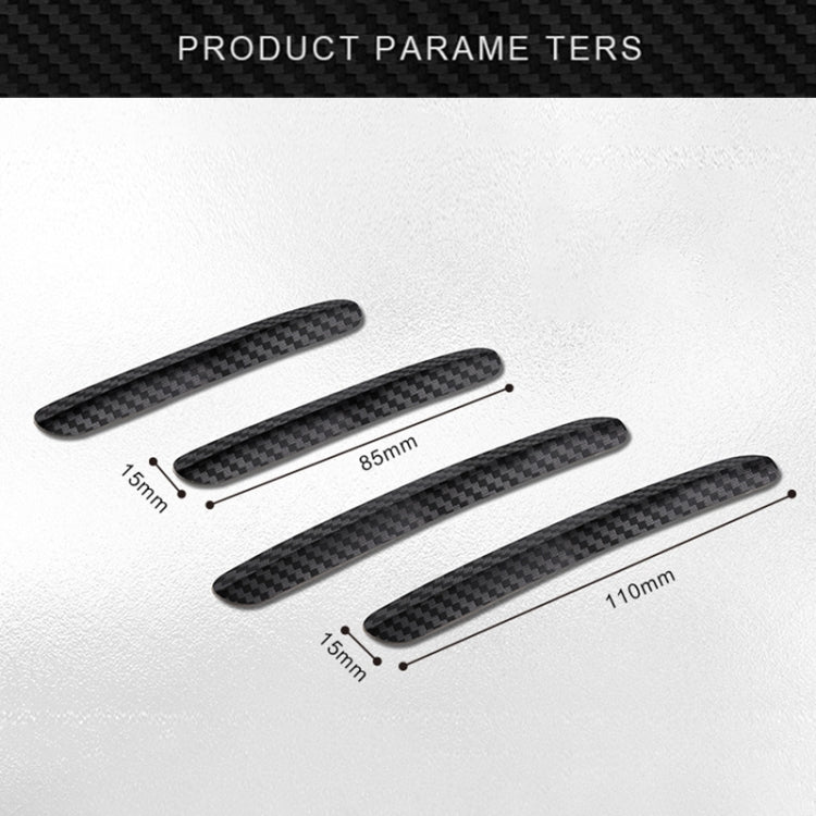 Striscia anticollisione in fibra di carbonio per PC antistatico per portiera auto 4 in 1, Carbon Fiber Anti-Collision Strip
