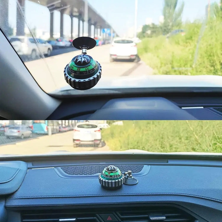 LC530 Decorazione per auto con bussola a sfera con bussola per auto con ventosa, LC530