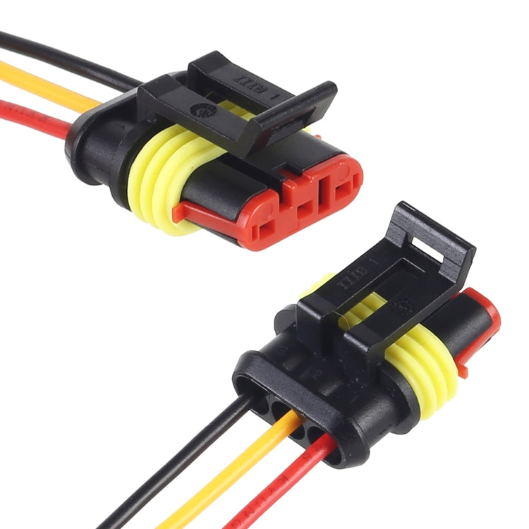 10 pezzi 2P Spina impermeabile per auto Connettore per auto, lunghezza: 10 cm, 3P