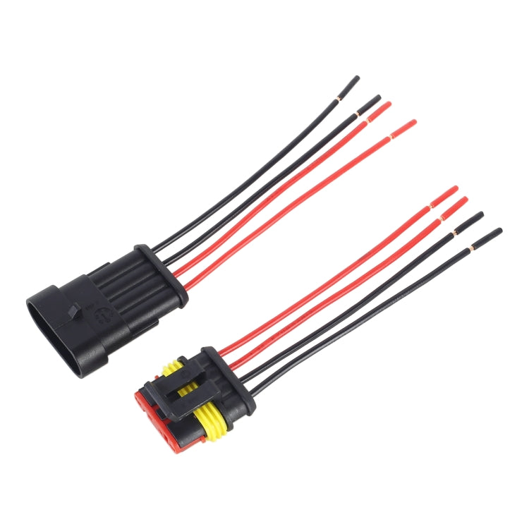 10 pezzi 3P Spina impermeabile per auto Connettore per auto, lunghezza: 10 cm, 4P