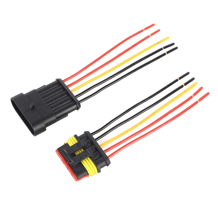 10 pezzi 4P Connettore per auto con spina impermeabile per auto, lunghezza: 10 cm, 5P