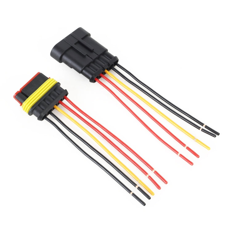 10 pezzi 4P Connettore per auto con spina impermeabile per auto, lunghezza: 10 cm, 5P